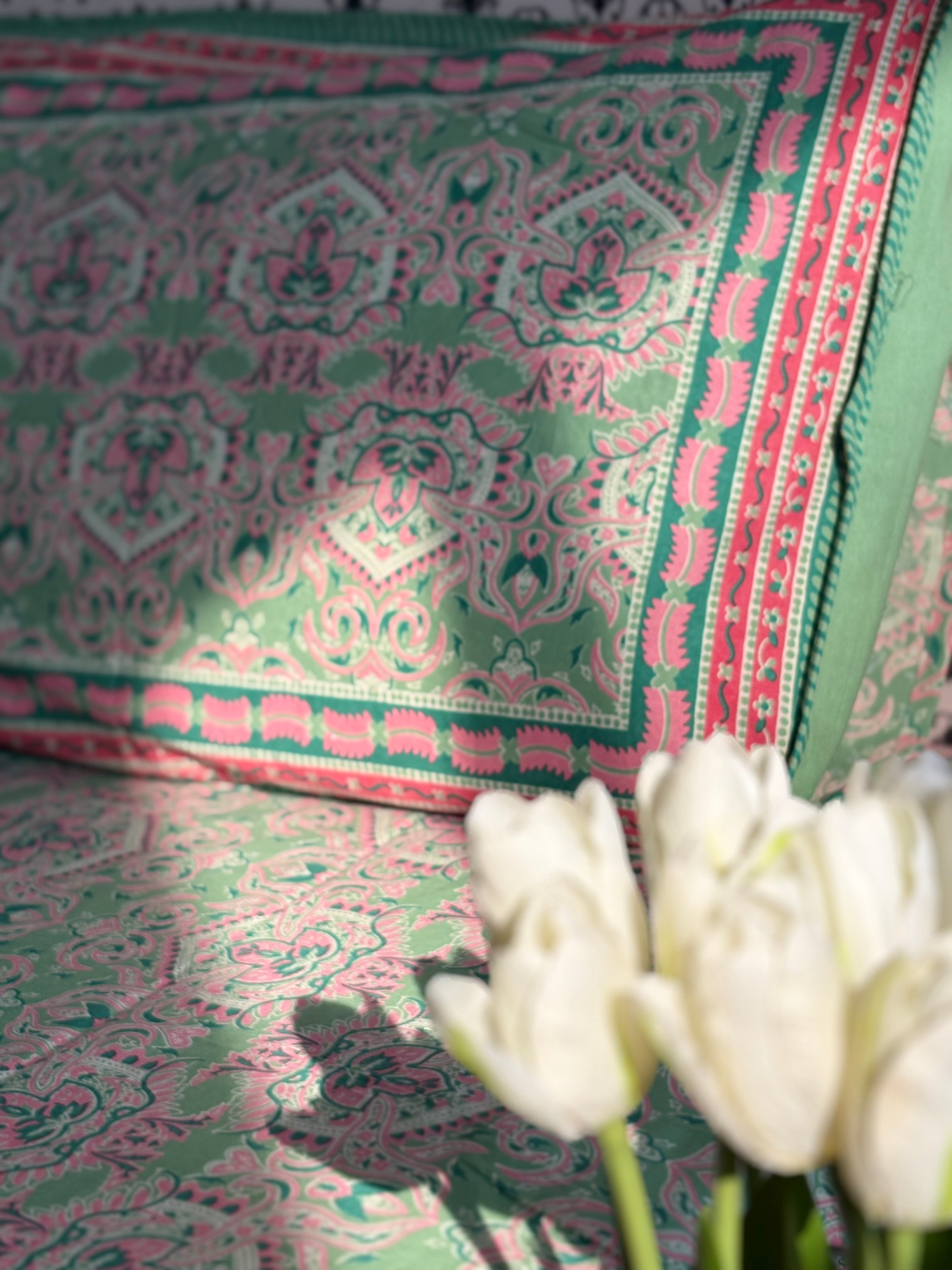 Amayra Green bedsheet