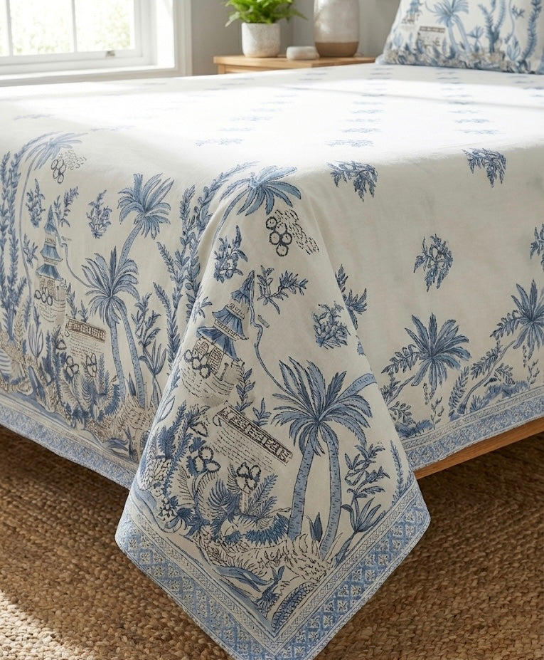 AI Cotton Bedsheet – King Size | With 2 Pillow Covers