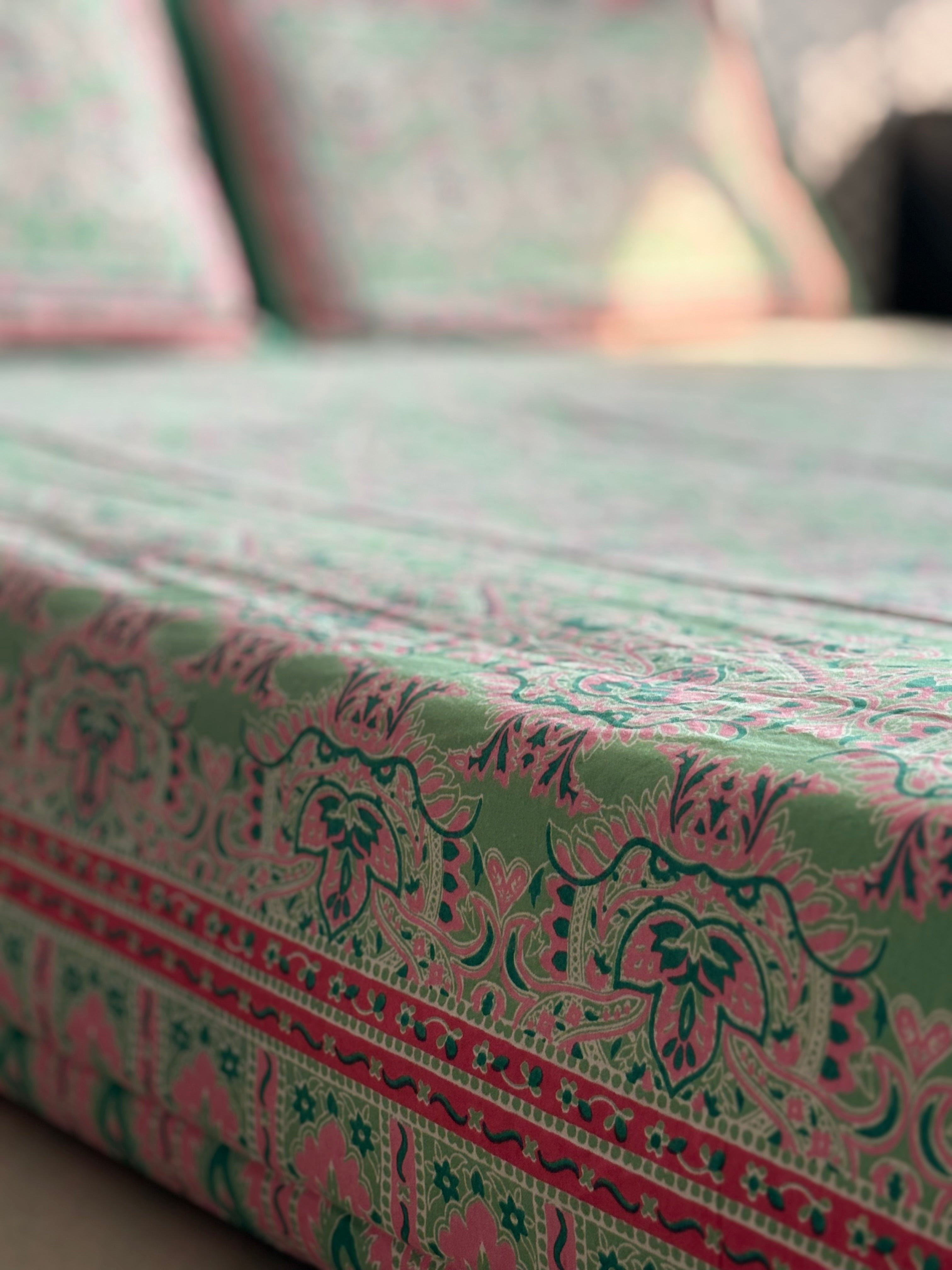 Amayra Green bedsheet