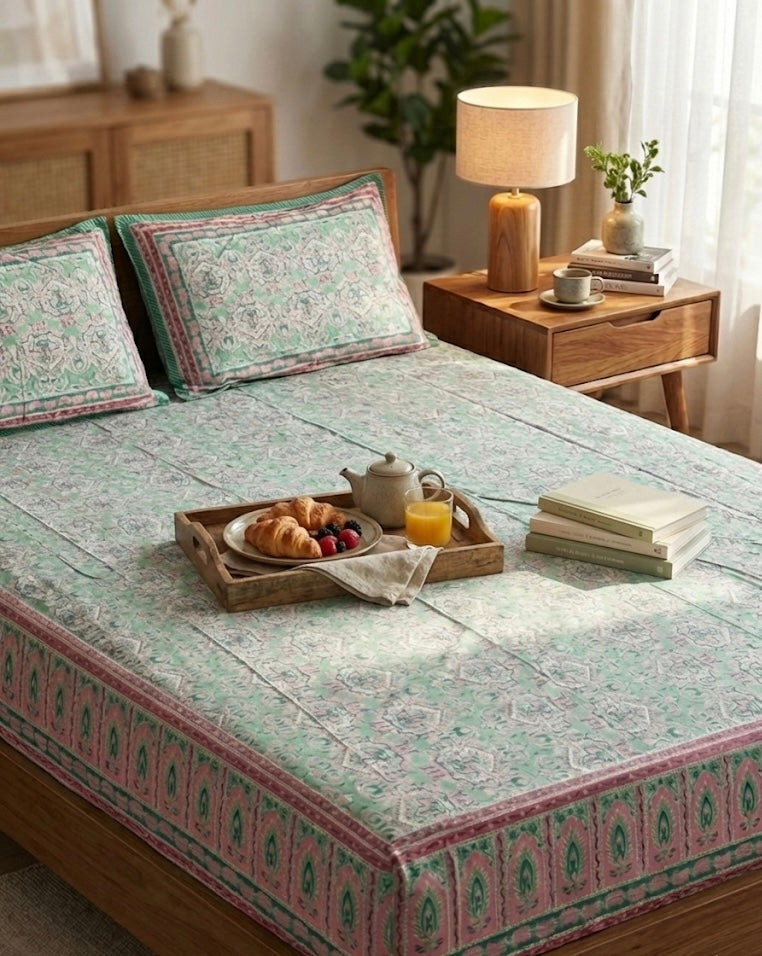 Amayra Green bedsheet